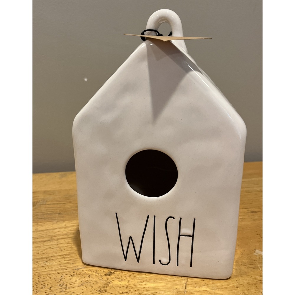 Rae Dunn White Square‎ WISH Birdhouse Spring Artisan Collection Magenta 2019
